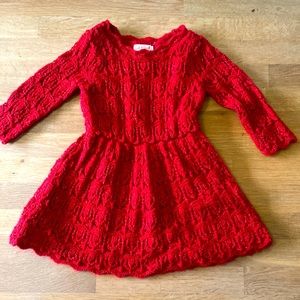 Sparkly Red Sweater Dress